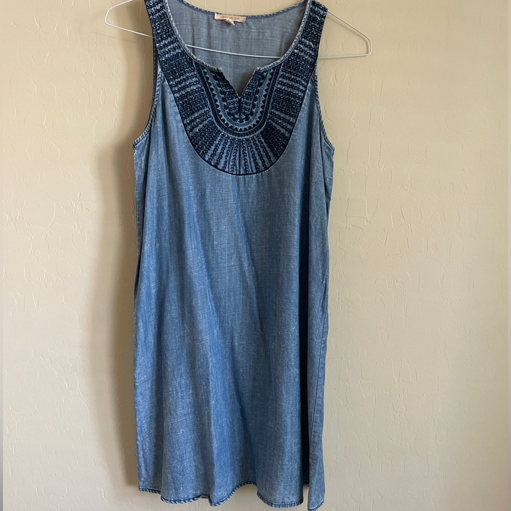 Skies Are Blue Indigo Sleeveless Mini Dress